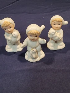 Homco Home Interior Schneebabys mit Tierbabys #5501 - Bild 1 von 7