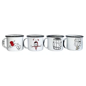 El Chavo & Chapulín Enamel Espresso 4 Mugs – Mexican Icon 75ml - Picture 1 of 7