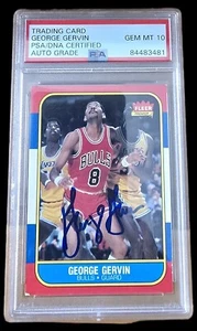 1986-1987 Fleer George Gervin  Auto Grade 10 GEM Mint 🔥 - Picture 1 of 1