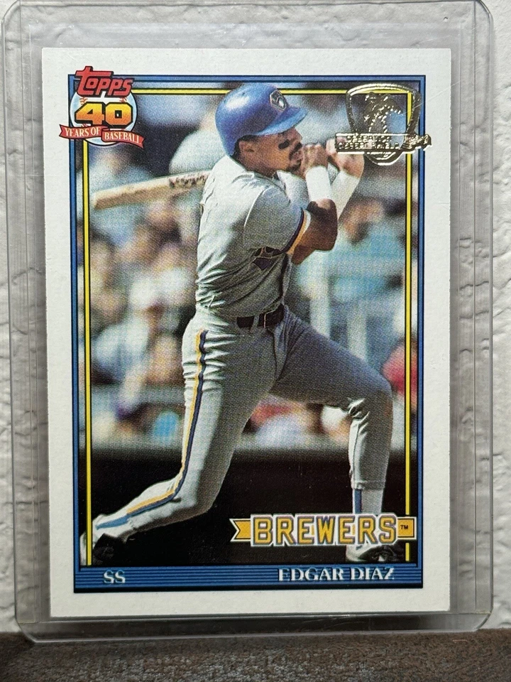 1991 Topps Operation Desert Shield #164 Edgar Diaz Milwaukee Brewers NM - Image 1 of 2