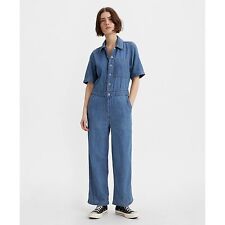 Short Sleeve Heritage Jumpsuit - Medium Wash