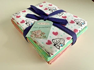Me To You - Tatty Teddy - 100% Cotton Fabric Fat Quarter - 6 Pack Bundle NEW - Picture 1 of 5