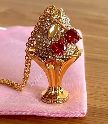 NWT Kate Spade Ice Cream Sundae Pendant Necklace in Multi/ Gold MSRP: $129 - Image 1 of 4