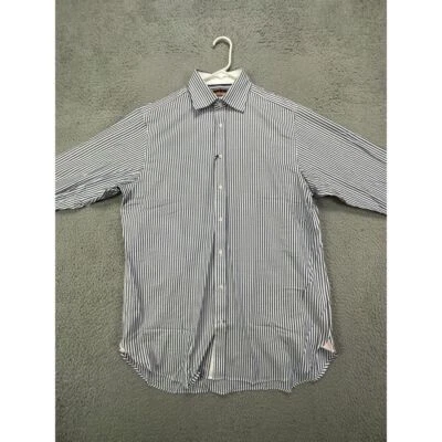 Pink Thomas Pink Shirt Mens 16-34.5 41-87cm Blue Twin Collection Button Down NEW - Image 1 of 4