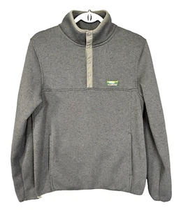 LL Bean Snap T Pullover Herren Small grau Fleece leicht tailliert Outdoor Wandern - Bild 1 von 5