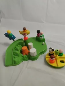 Parco giochi vintage Little People #2525 incompleto con 8 figurine Fisher Price 1986 - Foto 1 di 8
