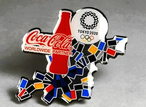 Olympique Broches Badge 2020 2021 Tokyo Japon Coke Sponsor Vif Éclaboussure Logo - Picture 1 of 1