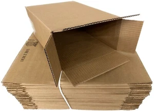 Shipping Corrugated Cardboard Side Loading Shoe Box 14 1/2" X 10 1/4" X 5 1/2" - Picture 1 of 4
