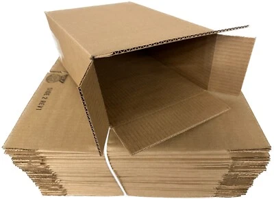Shipping Corrugated Cardboard Side Loading Shoe Box 14 1/2" X 10 1/4" X 5 1/2" - Image 1 of 4
