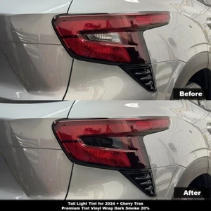 Crux Motorsports Dark Smoke 20% Tail Light Tint for 2024 + Chevy Trax - Picture 1 of 4