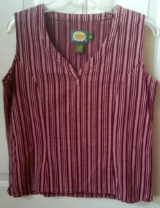 Cabela's sleeveless Regular Med Tank Top Shirt 100% Cotton Pleated Fit - Picture 1 of 10