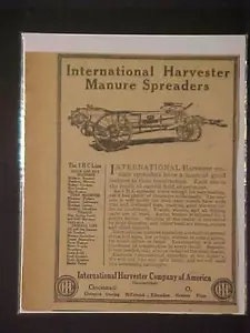 SELTENER ALTER FARM IH Erntegerät Gülle Spreader KUNSTDRUCK AD ANTIK VINTAGE 1914 - Bild 1 von 4