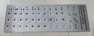 Pegatinas para Teclado Español Color Plata - Imagen 1 de 2