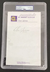 Don James Signed UW Letterhead Autograph Washington Huskies Football PSA/DNA - Picture 1 of 4