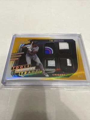 Tim Anderson 2021 Panini Absolute Tools of the Trade 4 Swatch Patch Orange 6/10 - Image 1 of 3