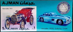United Arab Emirates 1972 MNH Ajman Mercedes Benz Car Stamps Block MI €10.00 - Picture 1 of 6