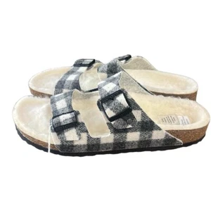 Birkenstock Arizona Plaid Genuine Shearling Slide size 44 EUD fits 11-11.5 N US - Picture 1 of 6