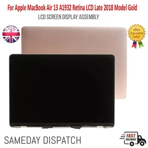 For Apple MacBook Air 13 A1932 Retina LCD Display Screen Assembly Late 2018 Gold - Picture 1 of 3