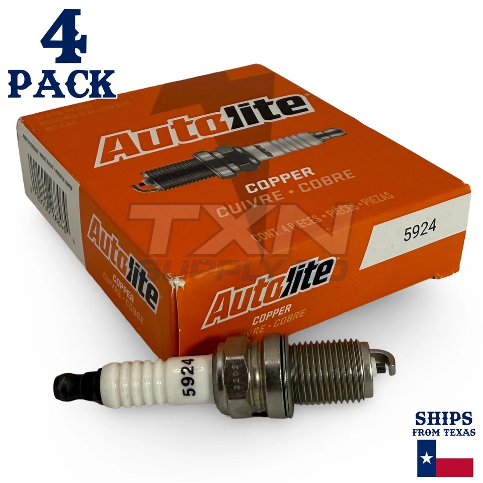 Bujías Autolite 5924 núcleo de cobre - Paquete de 4 Foto 1 de 2