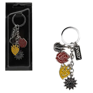 New Team Emblem Set RWBY 1 inch 4 Pcs. Keychain Ruby Key Chain Charm Pendant - Picture 1 of 3