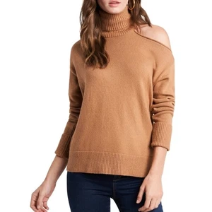 1 State Pullover Damen Übergröße XXL braun Cutout Schulter Rollkragenpullover - Bild 1 von 9