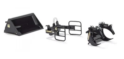 MODELLINO AGRICOLO STATICO WIKING ACCESSORI FRONTALI X TRATTORE NERO SET A 1:32 - Immagine 1 di 4