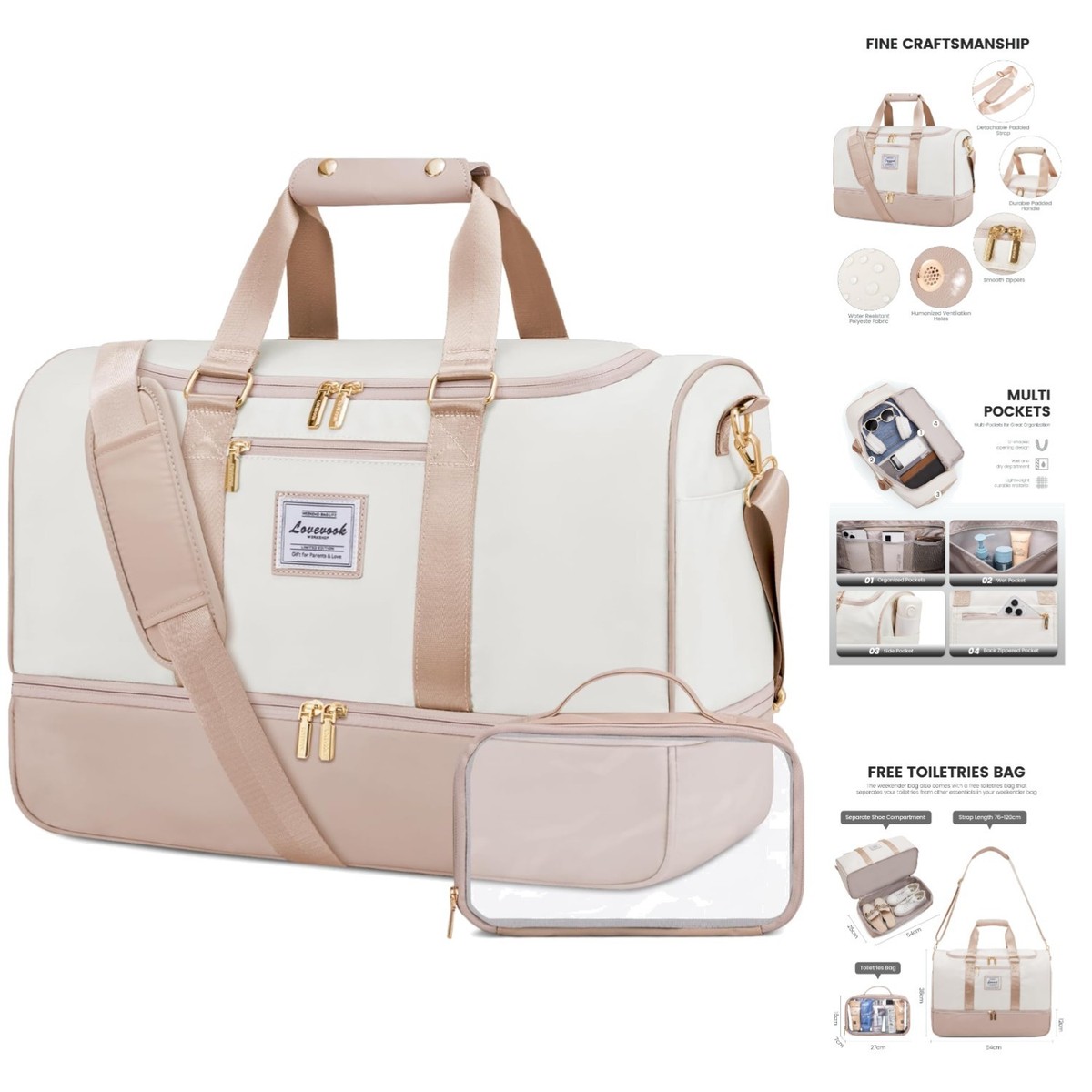 GNALIA Reisetasche 20L Faltbar - Dunkelblau & Wasserabweisend