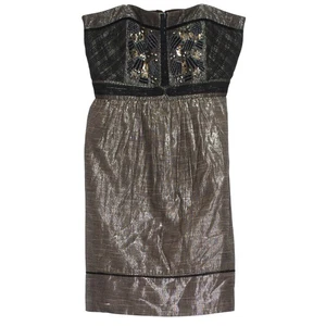 Staring At Stars Kleid Y2K Party Romantisch Goth Coquette Retro Mini Metallic 2 - Bild 1 von 6