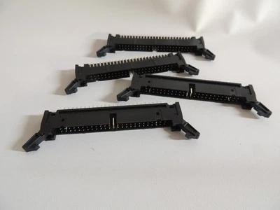 4-PACK 50-Pin Latching Male Through Board Mount IDC Connectors (lot # 9838) - Image 1 of 2