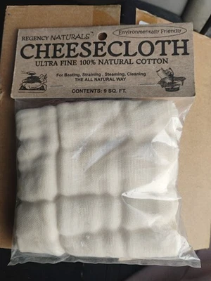 Pata de queso Regency Naturals algodón natural ultra fino, 9 cuadrados Ft. Foto 1 de 3