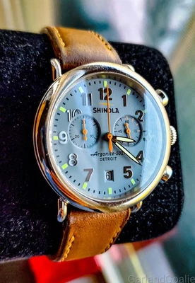 Raro Cronógrafo Shinola The Runwell Azul Pizarra 41mm - ¡Excelente Estado de Funcionamiento! Foto 1 de 4