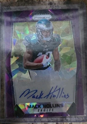 2017 Panini Prizm Purple Cracked Ice  Rookie Auto RA-MHL Mack Hollins 13/75  13! - Image 1 of 2