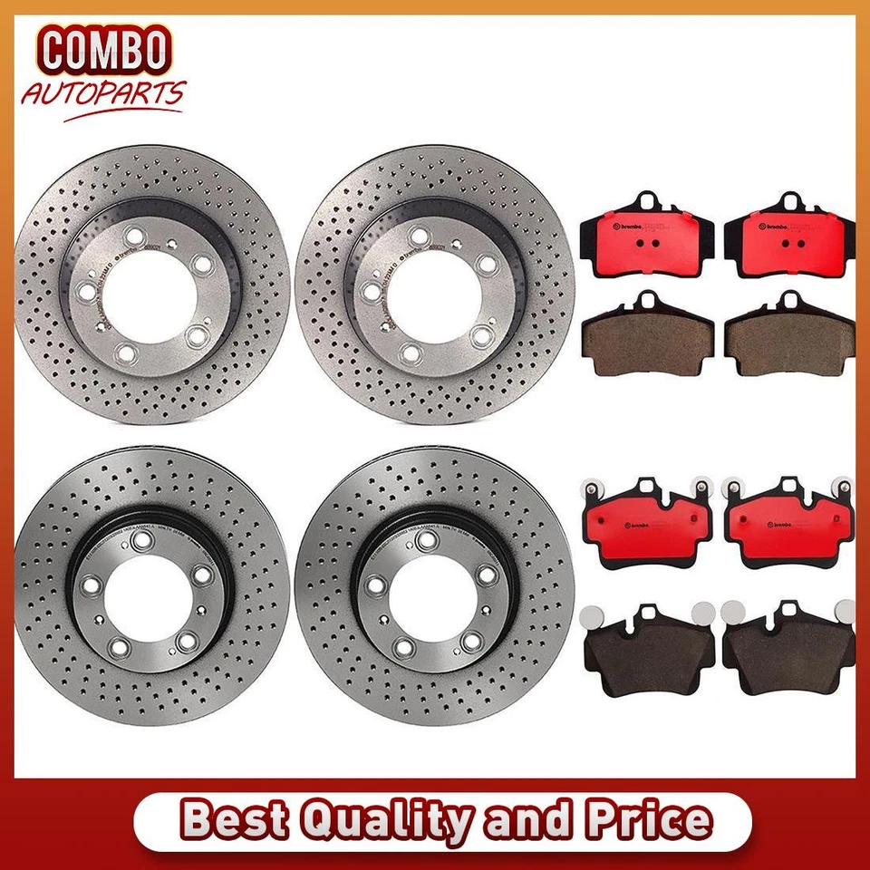 Juego de pastillas de freno de disco delanteras traseras rotor de freno de disco para Porsche Boxster 2007-2012 Foto 1 de 4