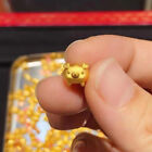 Fine Pure 999 24K Yellow Gold 3D Women Lucky Small Pig Bead Pendant 0.5-0.7g