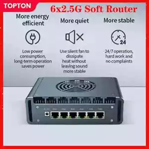6x2.5G Firewall Router Intel i7 1365U 1265U i5 1245U i3 1215U i226-V Mini PC DR5 - Bild 1 von 16