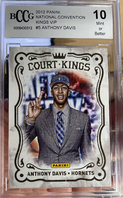 2012 Panini National Court Kings Anthony Davis Rookie Gem Mint 10 BCCG Beckett - Image 1 of 3