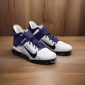 Nike Alpha Menace Pro 2 Mid Football Cleats Size 16 White Purple BV3945-104 - Picture 1 of 9