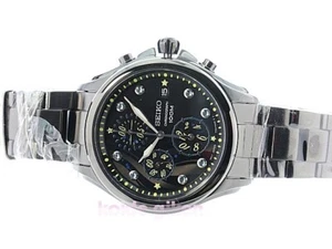 Reloj de pulsera SEIKO Criteria cronógrafo SNDX67P1 para hombre zafiro cuarzo negro nuevo con etiquetas - Imagen 1 de 12