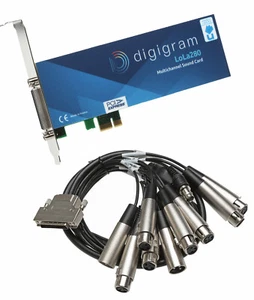 Digigram LoLa 280 Logging Skimmer 8 Channel HD Audio Recording PCIe x1 LP Card - Picture 1 of 9