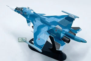 1/100 Russian Air Force Su-34 Fullback Fighter Diecast Aircraft Jet Modello - Foto 1 di 4