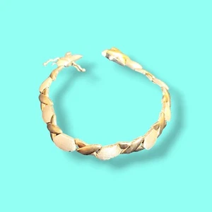 FAS Sterling Silver Two Tone 925 Bracelet 7.5in Vintage Bar Link - Picture 1 of 7
