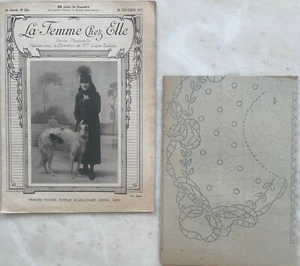 La Femme Chez Elle n° 218 du 15 Février 1917 revue mode + 1 planche broderie - Picture 1 of 3