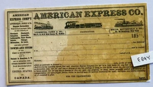 1850 AMERICAN EXPRESS LIVINGSTON FARGO WELLS BUTTERFIELD & CO. RARE RECEIPT NEW - Picture 1 of 2