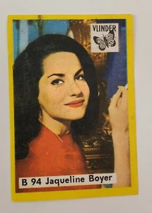 Jaqueline Boyer Vlinder Matchbox Labels Trading Cards Film TV Music Stars - Picture 1 of 2