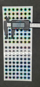 12mm Silber Reflektierend 2D Flach Aufkleben Angeln Köder Augen Tackle Handwerk 125 Stück - Bild 1 von 3