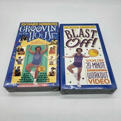 Richard Simmons Workout VHS Bundle - Blast Off!, Groovin' in the House OOP  - Image 1 of 4
