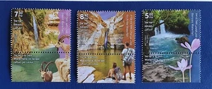 Israel  2021 Water falls in Israel .Stamps.Set of 3 MNH - Imagen 1 de 4