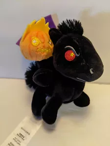 Disney CABALLO NEGRO con CALABAZA Peluche Animal Halloween Jack 'o Linterna - Imagen 1 de 3