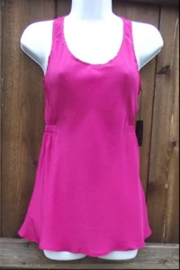 LEVEL ROT HOT PINK LÄSSIG RACERBACK ÄRMELLOS VISKOSE TOP BLUSE XS M NEU - Bild 1 von 2