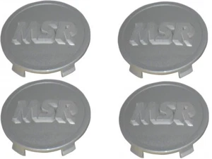 4 CAP DEAL SILVER MSR WHEEL RIM CENTER CAP 3122 MADE IN KOREA SNAP IN CAPS - Picture 1 of 1